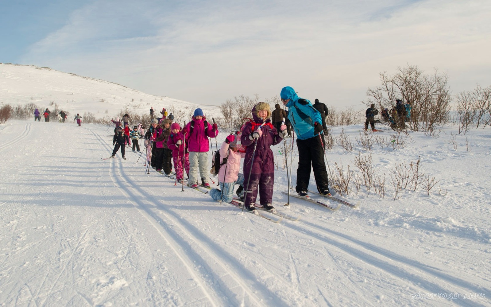 Skitur i snøen ved Båtsfjord.